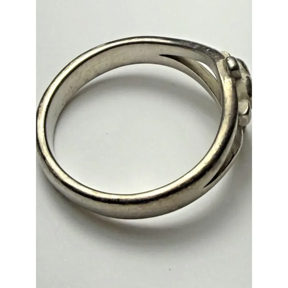 Retired James Avery Cross Heart Ring Sterling Silver 925 Size 6 3.15g